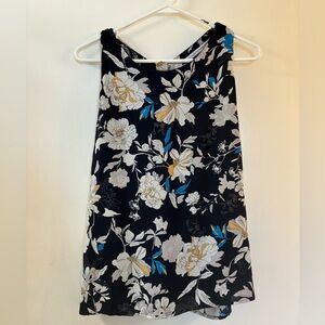 Collective Concepts Floral Tank Top • Size L • Navy Floral